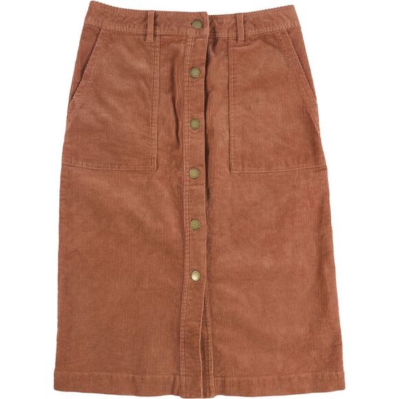 Barbour Womens Rebecca Corduroy Skirt, Brown, NWT
